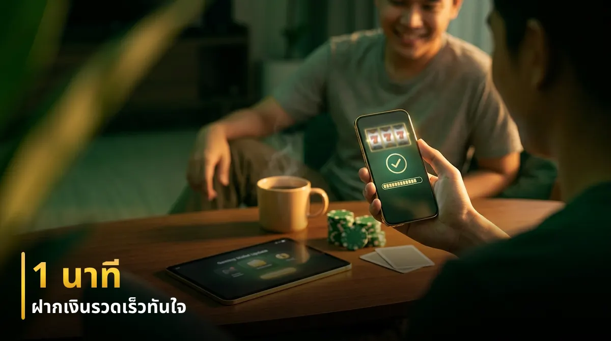 ผู้เล่นทำรายการฝากเงินผ่านมือถืออย่างสะดวกสบายและได้รับเครดิตเข้ากระเป๋าในหนึ่งนาที